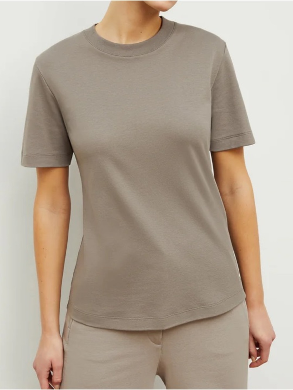MM la Fleur Leslie Pima Coffon Shirt in Pebble (Taupe Brownish Gray) Large